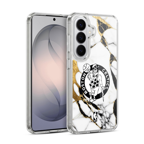 NBA Boston Celtics White Marble Soft Gel Case for Samsung Galaxy S26