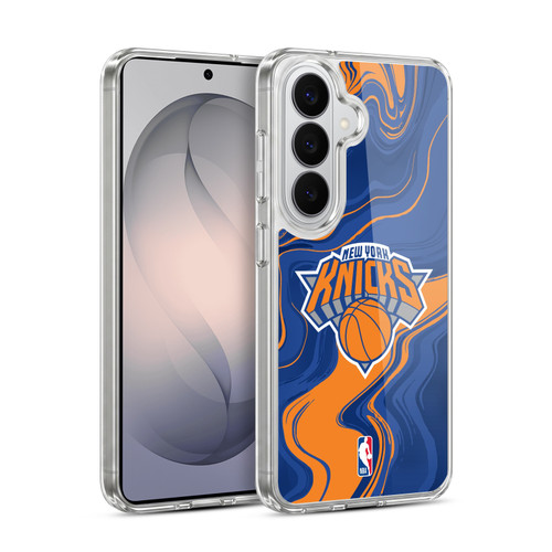 NBA New York Knicks Marble Agates Soft Gel Case for Samsung Galaxy S26 Plus