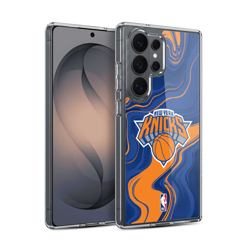 NBA New York Knicks Marble Agates Soft Gel Case for Samsung Galaxy S26 Ultra