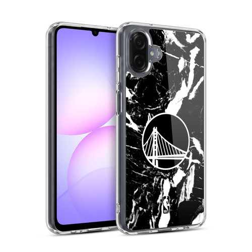 NBA Golden State Warriors Black Marble Soft Gel Case for Samsung Galaxy A07 4G