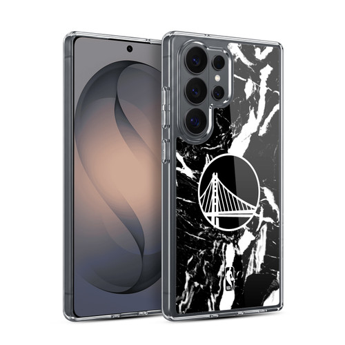 NBA Golden State Warriors Black Marble Soft Gel Case for Samsung Galaxy S26 Ultra