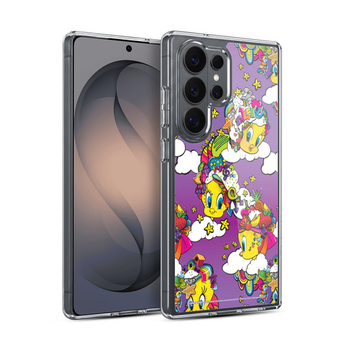 Looney Tunes Patterns Tweety Purple Soft Gel Case for Samsung Galaxy S26 Ultra