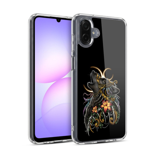 Sarah Richter Animals Gothic Black Howling Wolf Soft Gel Case for Samsung Galaxy A07 4G