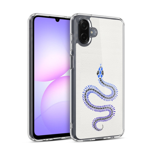 Cat Coquillette Animals Blue Ombre Snake Skeleton Soft Gel Case for Samsung Galaxy A07 4G