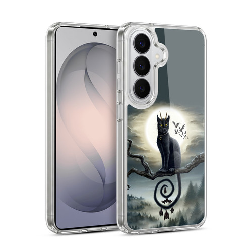 Sarah Richter Animals Gothic Black Cat & Bats Soft Gel Case for Samsung Galaxy S26 Plus