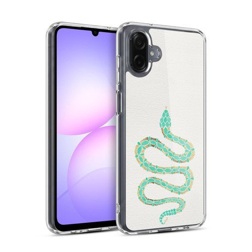 Cat Coquillette Animals Snake Mint Soft Gel Case for Samsung Galaxy A07 4G