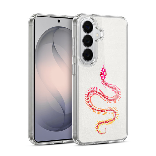 Cat Coquillette Animals Pink Ombre Snake Skeleton Soft Gel Case for Samsung Galaxy S26 Plus