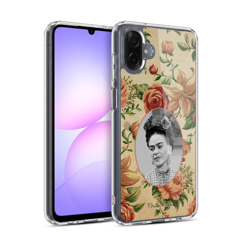 Frida Kahlo Portraits And Quotes Floral Soft Gel Case for Samsung Galaxy A07 4G