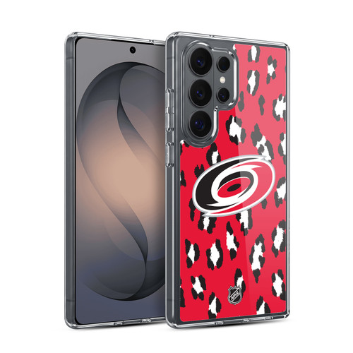 NHL Carolina Hurricanes Leopard Pattern Soft Gel Case for Samsung Galaxy S26 Ultra