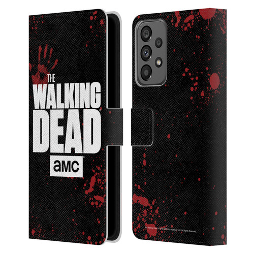 AMC The Walking Dead Logo Black Leather Book Wallet Case Cover For Samsung Galaxy A73 5G (2022)