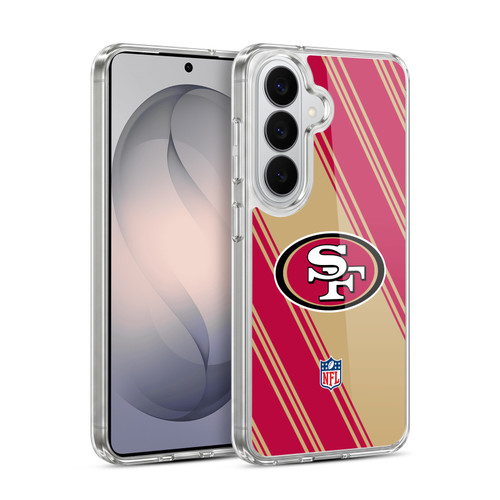 NFL San Francisco 49ers Artwork Stripes Soft Gel Case for Samsung Galaxy S26 Plus