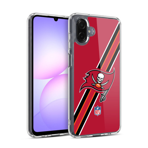 NFL Tampa Bay Buccaneers Logo Stripes Soft Gel Case for Samsung Galaxy A07 4G