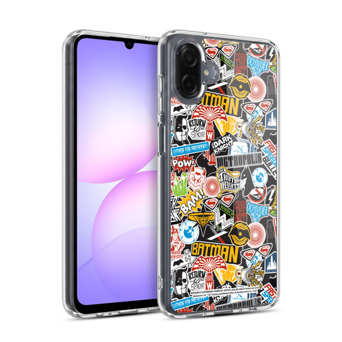 Batman V Superman: Dawn of Justice Graphics Sticker Collage Soft Gel Case for Samsung Galaxy A07 4G