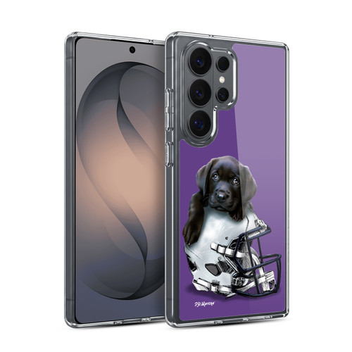 P.D. Moreno Sport Puppies Black Labrador Football Helmet Soft Gel Case for Samsung Galaxy S26 Ultra