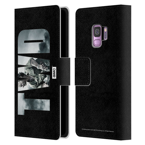 AMC The Walking Dead Logo Landscape Leather Book Wallet Case Cover For Samsung Galaxy S9