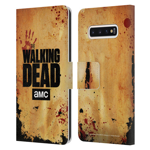 AMC The Walking Dead Logo Stacked Leather Book Wallet Case Cover For Samsung Galaxy S10