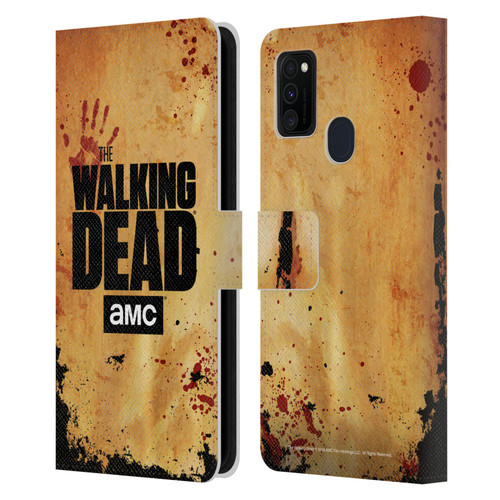 AMC The Walking Dead Logo Stacked Leather Book Wallet Case Cover For Samsung Galaxy M30s (2019)/M21 (2020)