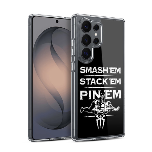 WWE R. Reigns Graphics Smash Em Stack Em Pin Em Soft Gel Case for Samsung Galaxy S26 Ultra