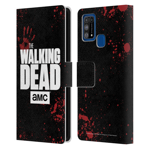 AMC The Walking Dead Logo Black Leather Book Wallet Case Cover For Samsung Galaxy M31 (2020)