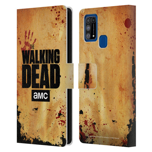 AMC The Walking Dead Logo Stacked Leather Book Wallet Case Cover For Samsung Galaxy M31 (2020)