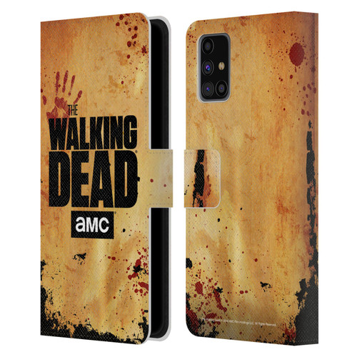 AMC The Walking Dead Logo Stacked Leather Book Wallet Case Cover For Samsung Galaxy M31s (2020)