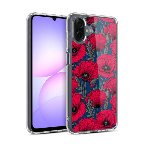 Katerina Kirilova Floral Patterns Night Poppy Garden Soft Gel Case for Samsung Galaxy A07 4G