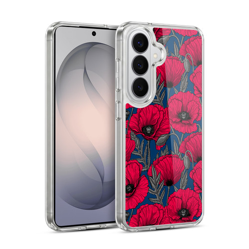 Katerina Kirilova Floral Patterns Night Poppy Garden Soft Gel Case for Samsung Galaxy S26 Plus