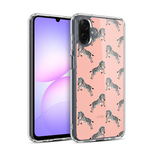 Cat Coquillette Tropical Wildlife Zebra Leap Pattern Soft Gel Case for Samsung Galaxy A07 4G