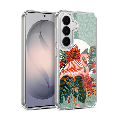 Cat Coquillette Tropical Wildlife Flamingo And Lilies Soft Gel Case for Samsung Galaxy S26 Plus