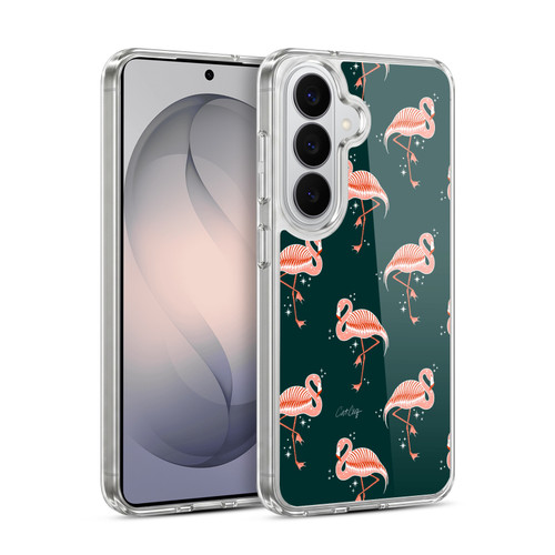 Cat Coquillette Tropical Wildlife Flamingo Sparkles Soft Gel Case for Samsung Galaxy S26 Plus