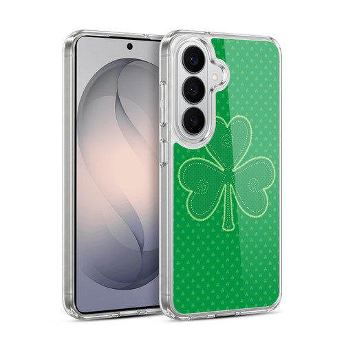 Head Case Designs Shamrock Patterns Applique Soft Gel Case for Samsung Galaxy S26