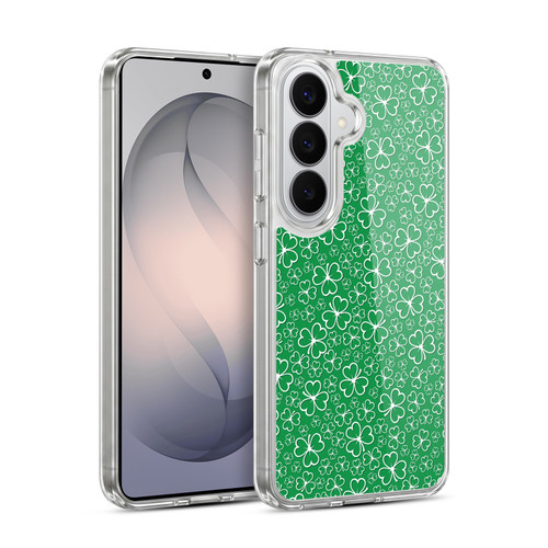Head Case Designs Shamrock Patterns Ditsy Outlines Soft Gel Case for Samsung Galaxy S26 Plus