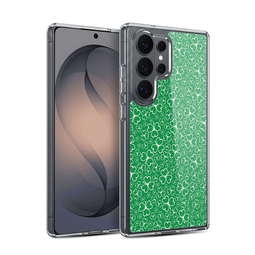 Head Case Designs Shamrock Patterns Ditsy Outlines Soft Gel Case for Samsung Galaxy S26 Ultra