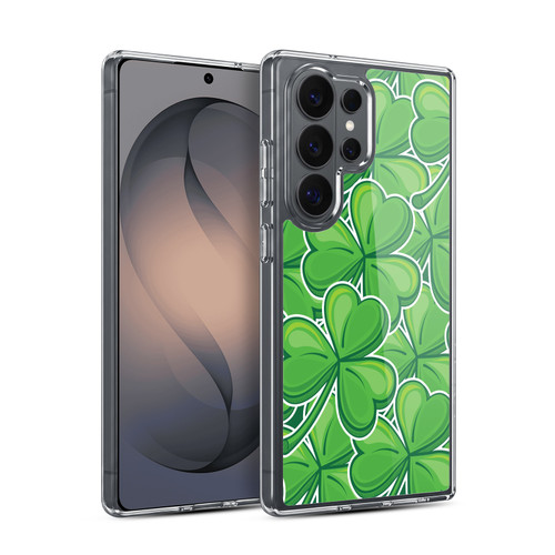 Head Case Designs Shamrock Patterns Stickers Soft Gel Case for Samsung Galaxy S26 Ultra