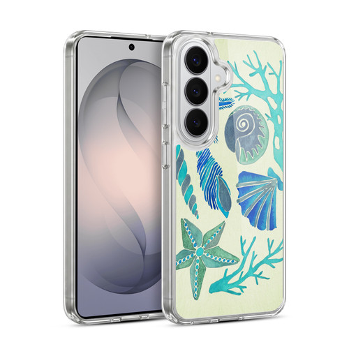 Cat Coquillette Sea Seashells Blue Soft Gel Case for Samsung Galaxy S26