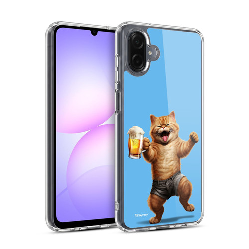 P.D. Moreno Furry Fun Artwork Cat Beer Soft Gel Case for Samsung Galaxy A07 4G