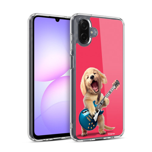 P.D. Moreno Furry Fun Artwork Golden Retriever Playing Guitar Soft Gel Case for Samsung Galaxy A07 4G