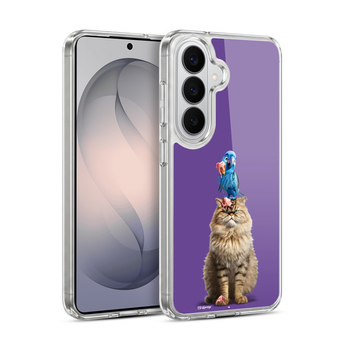 P.D. Moreno Furry Fun Artwork Cat And Parrot Soft Gel Case for Samsung Galaxy S26