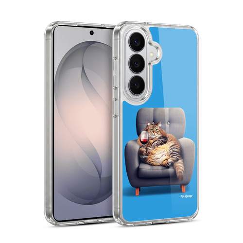 P.D. Moreno Furry Fun Artwork Fat Cat Armchair Soft Gel Case for Samsung Galaxy S26