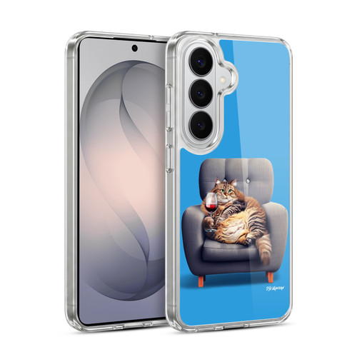 P.D. Moreno Furry Fun Artwork Fat Cat Armchair Soft Gel Case for Samsung Galaxy S26 Plus