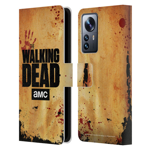 AMC The Walking Dead Logo Stacked Leather Book Wallet Case Cover For Xiaomi 12 Pro