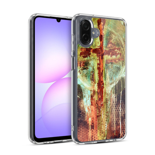 Michel Keck Religious Abstract Cross Soft Gel Case for Samsung Galaxy A07 4G