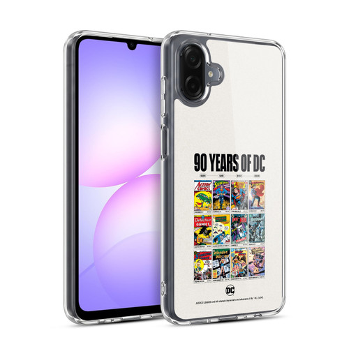 Justice League DC Comics 90th Anniversary Trinity Through Ages Soft Gel Case for Samsung Galaxy A07 4G