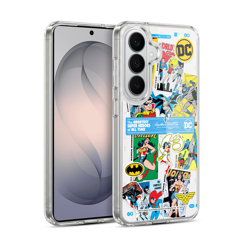 Justice League DC Comics 90th Anniversary Sticker Collage Soft Gel Case for Samsung Galaxy S26