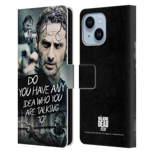 AMC The Walking Dead Rick Grimes Legacy Question Leather Book Wallet Case Cover For Apple iPhone 14 Plus
