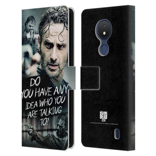 AMC The Walking Dead Rick Grimes Legacy Question Leather Book Wallet Case Cover For Nokia C21