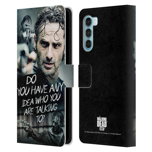 AMC The Walking Dead Rick Grimes Legacy Question Leather Book Wallet Case Cover For Motorola Edge S30 / Moto G200 5G
