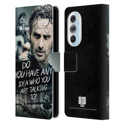 AMC The Walking Dead Rick Grimes Legacy Question Leather Book Wallet Case Cover For Motorola Edge X30