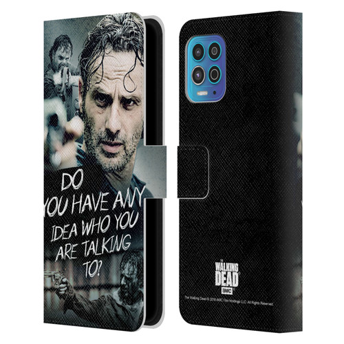 AMC The Walking Dead Rick Grimes Legacy Question Leather Book Wallet Case Cover For Motorola Moto G100