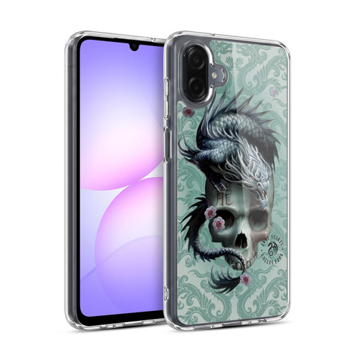 Anne Stokes Oriental Skull Green Dragon Swirls Soft Gel Case for Samsung Galaxy A07 4G